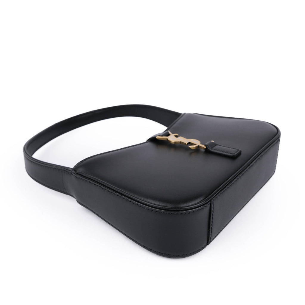 Saint Laurent Le 5 à 7 Small Hobo Bag Smooth Leather Black Gold Hardware 710318