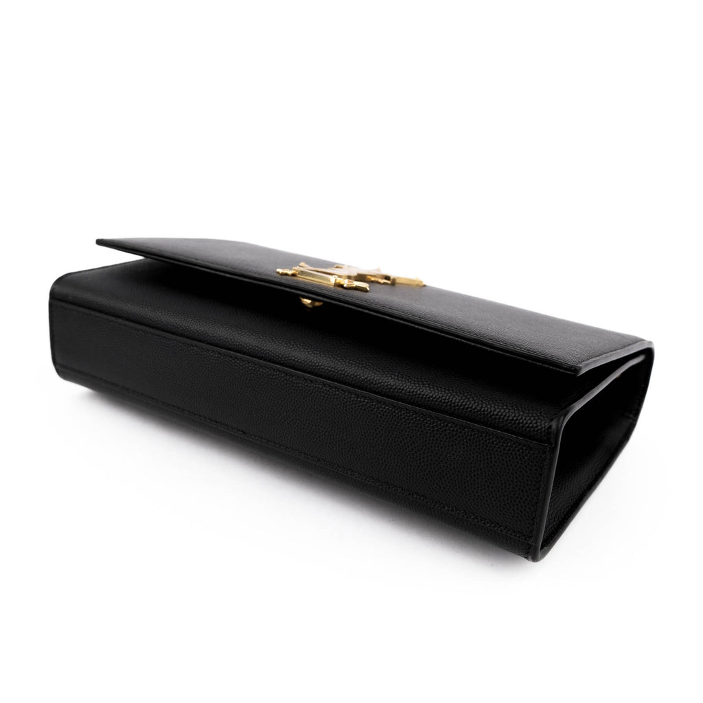Saint Laurent Kate Medium - Star Monogram Black Grain de Poudre