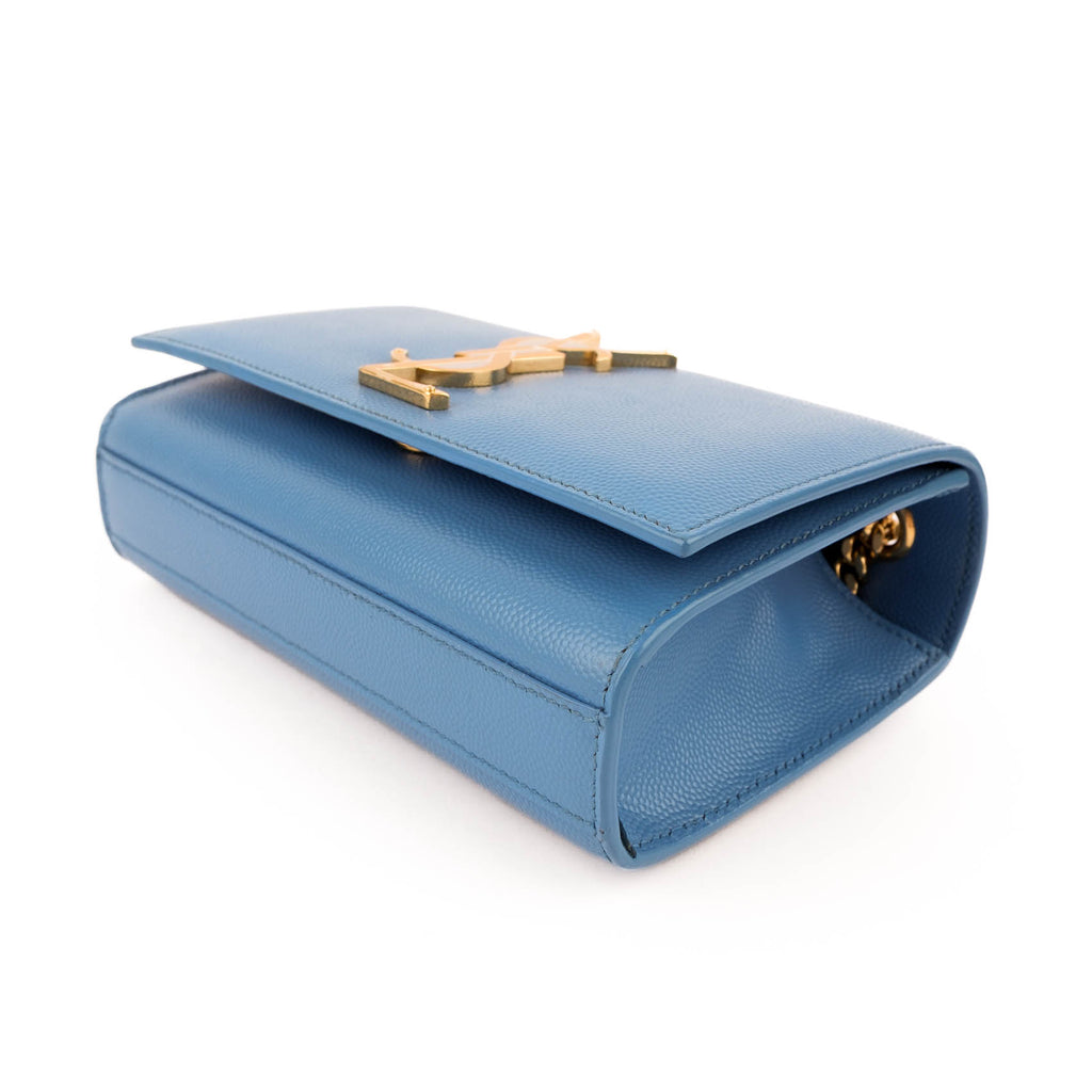 Saint Laurent Monogram Kate Mini Leather Shoulder Bag - Royal Blue
