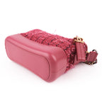 Chanel Gabrielle Small Hobo Bag A91810 Pink Tweed Calfskin Leather Mixed Hardware CC Logo Crossbody Chain Shoulder