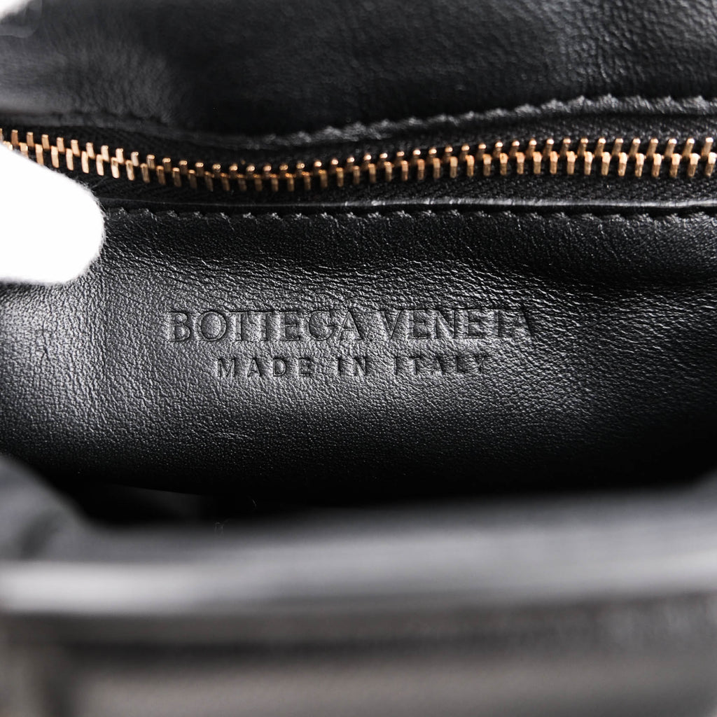 Bottega Veneta Black Padded Cassette Shoulder Bag