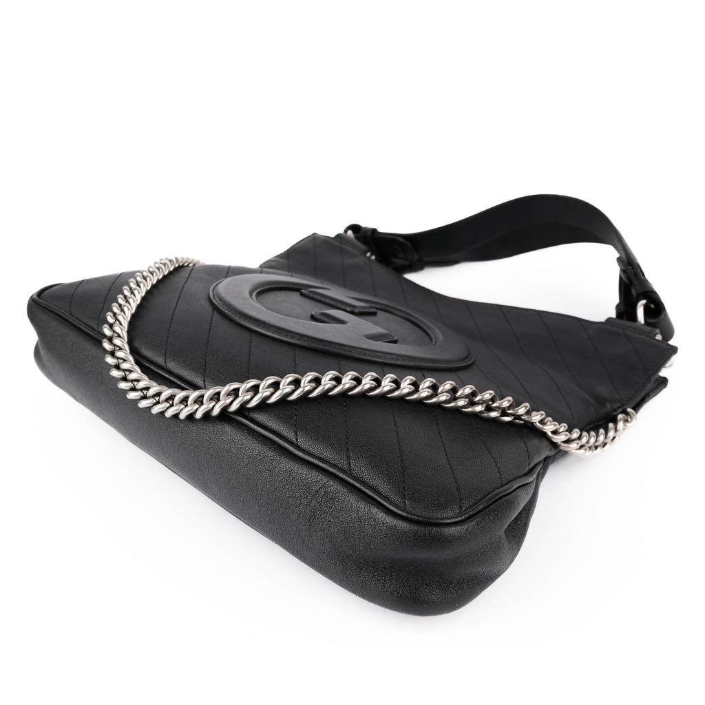 Gucci Blondie Leather 2 Way Handbag Black