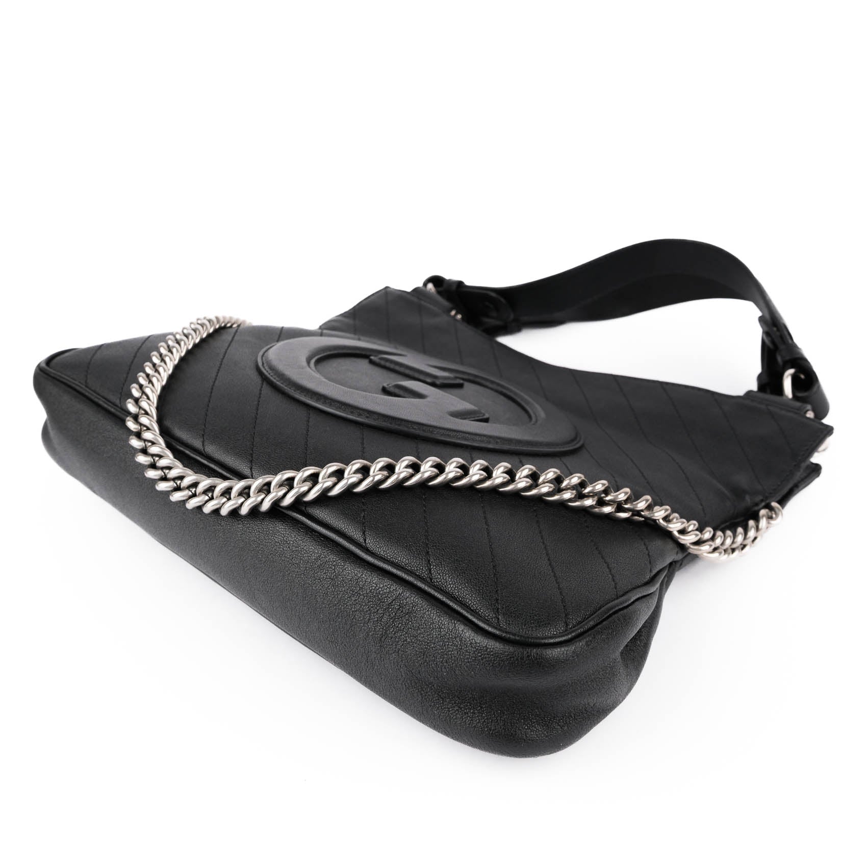 Gucci Blondie Leather 2 Way Handbag Black