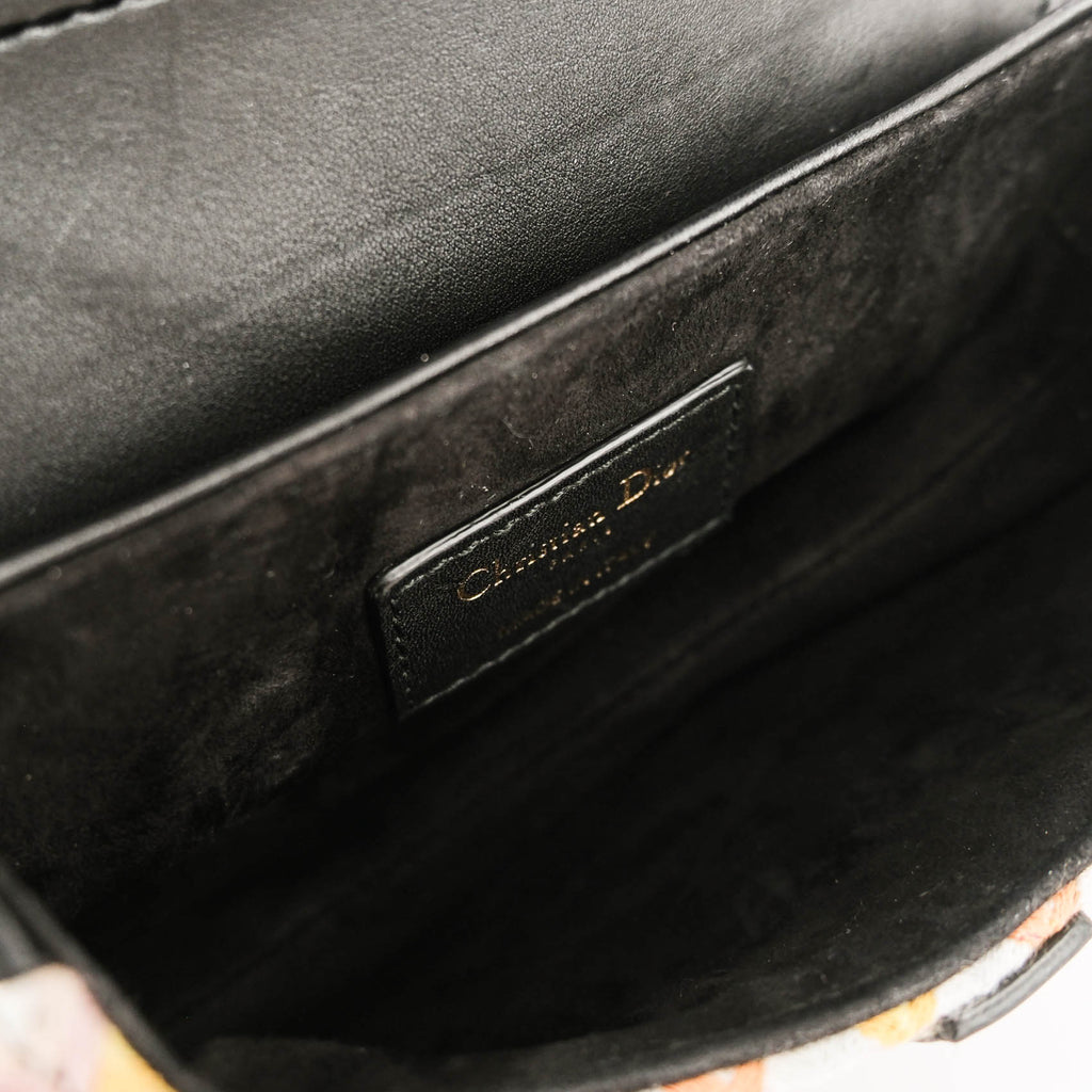 Christian Dior Beaded Saddle Bag with Embroidered Strap