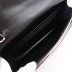 Yves Saint Laurent Vintage Cassandra Monogram Shoulder Bag - Black Leather Silver Logo