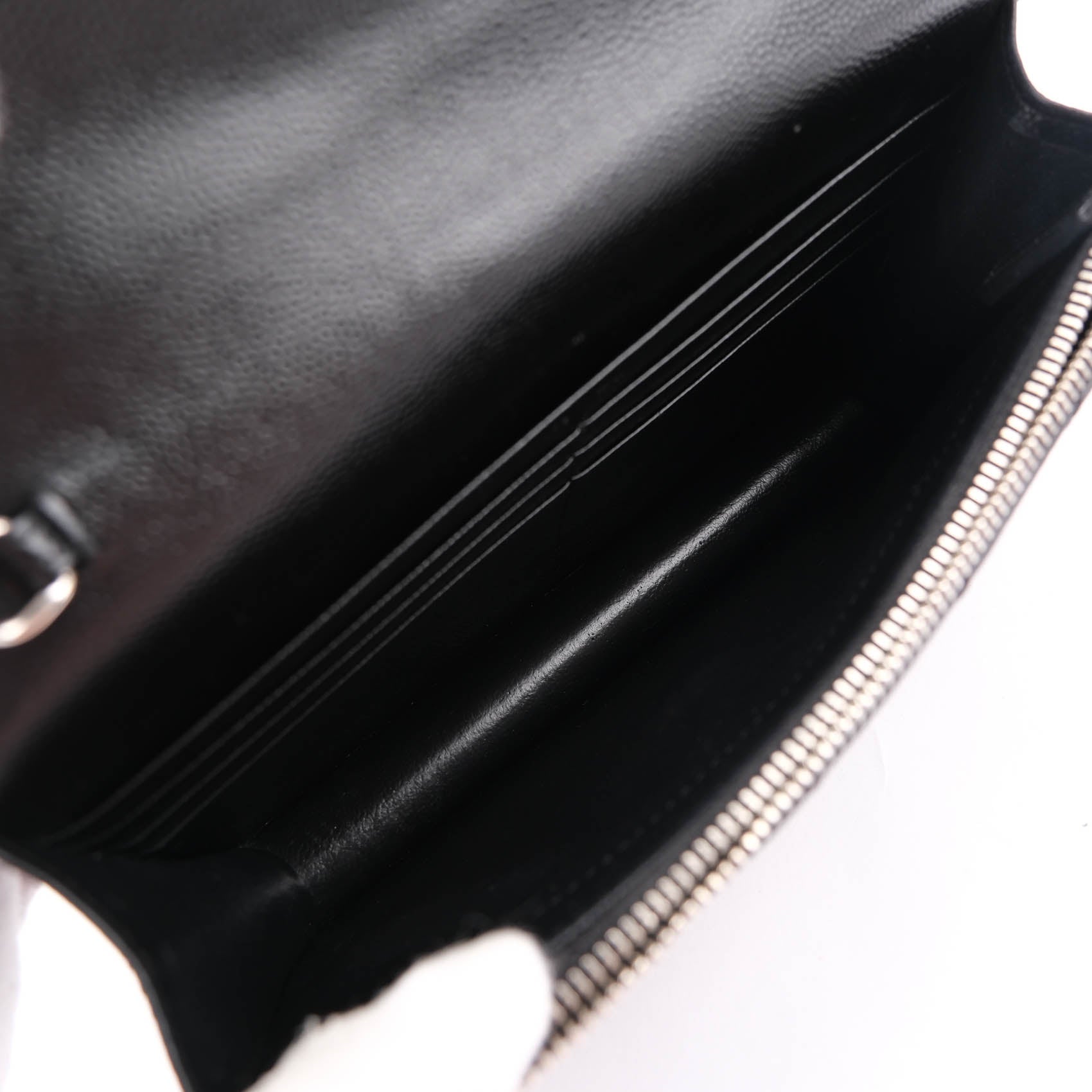 Yves Saint Laurent Vintage Cassandra Monogram Shoulder Bag - Black Leather Silver Logo