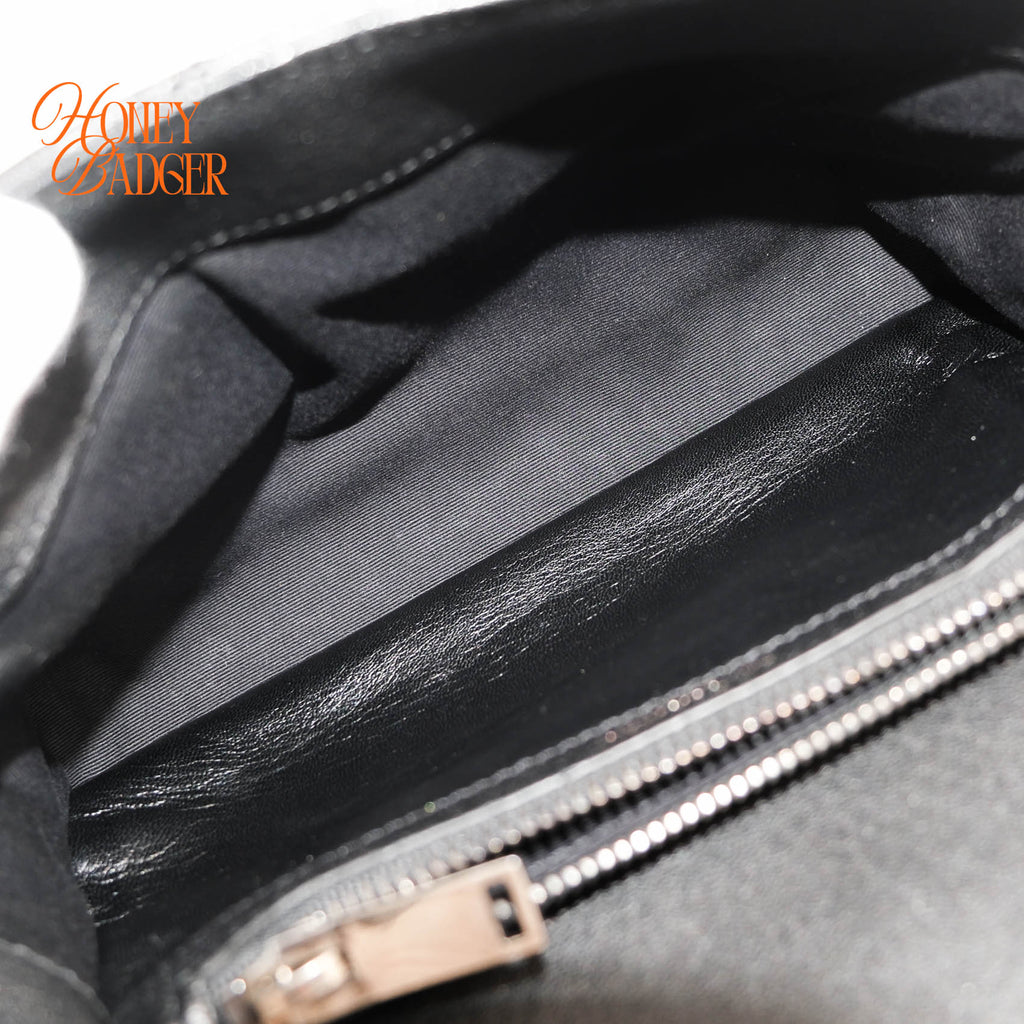 Saint Laurent Medium College Bag Rare Diamond Quilted Black Leather Silver Hardware