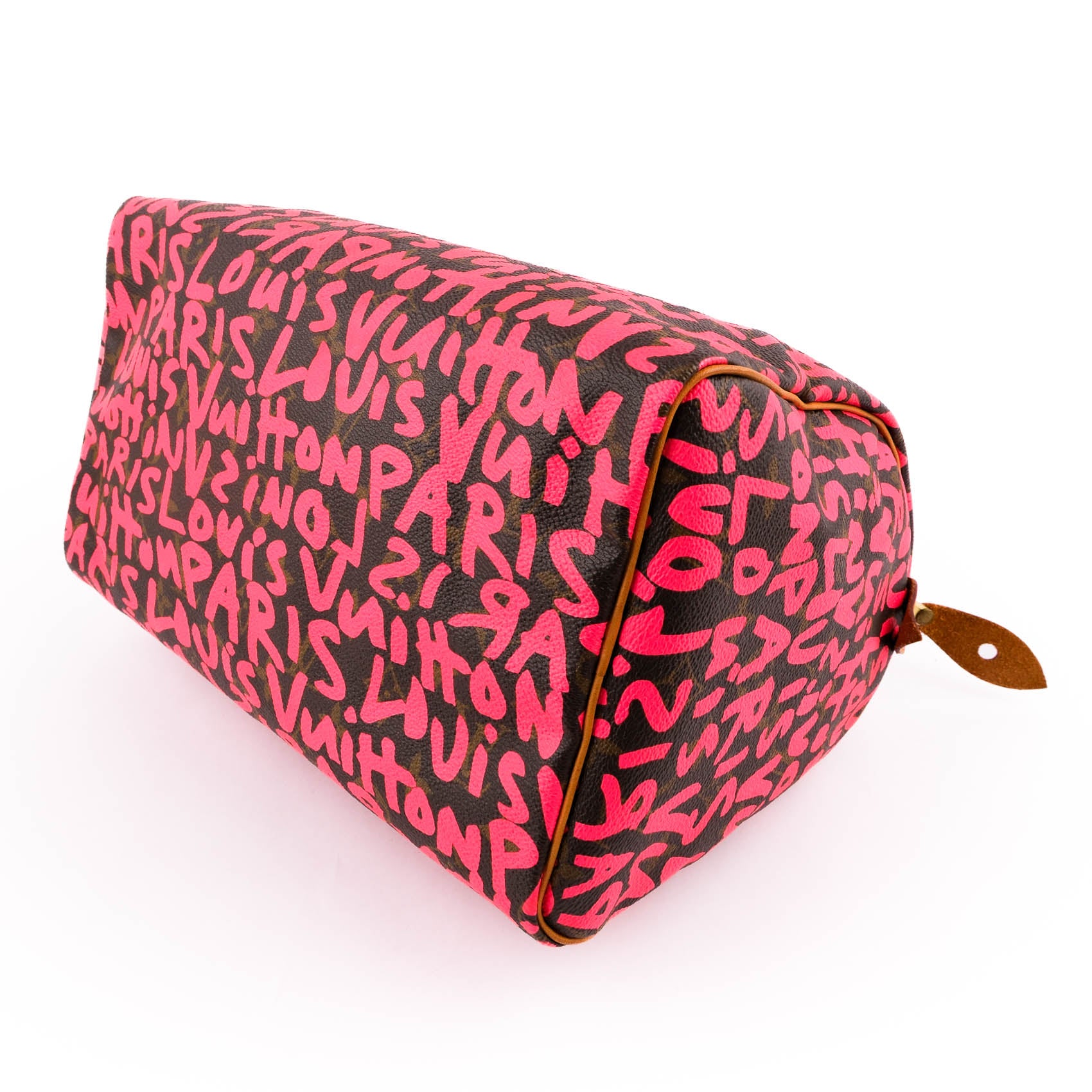 Louis Vuitton Limited Edition 2009 Stephen Sprouse Monogram Graffiti Speedy 30 - Fuchsia