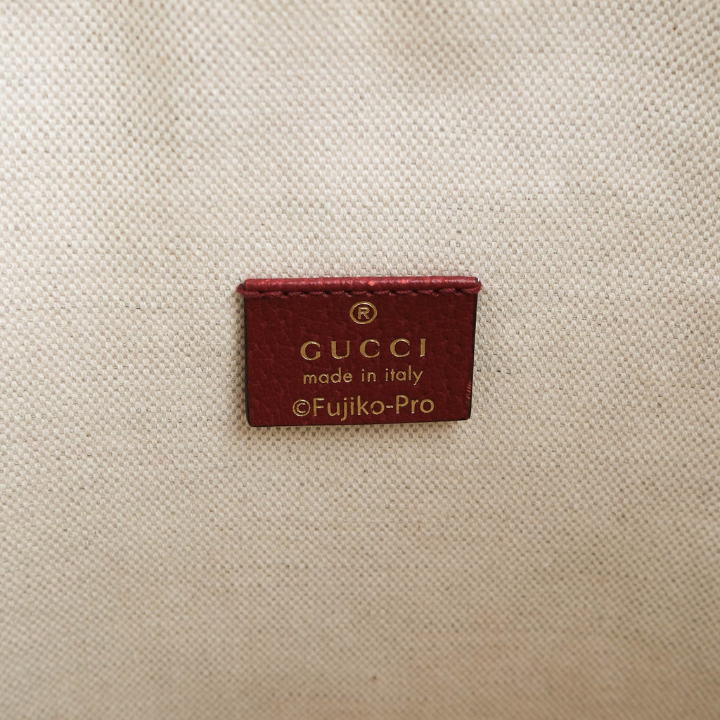 Gucci x Doraemon Limited Edition Mini Bucket Bag GG Supreme Canvas Red 647801