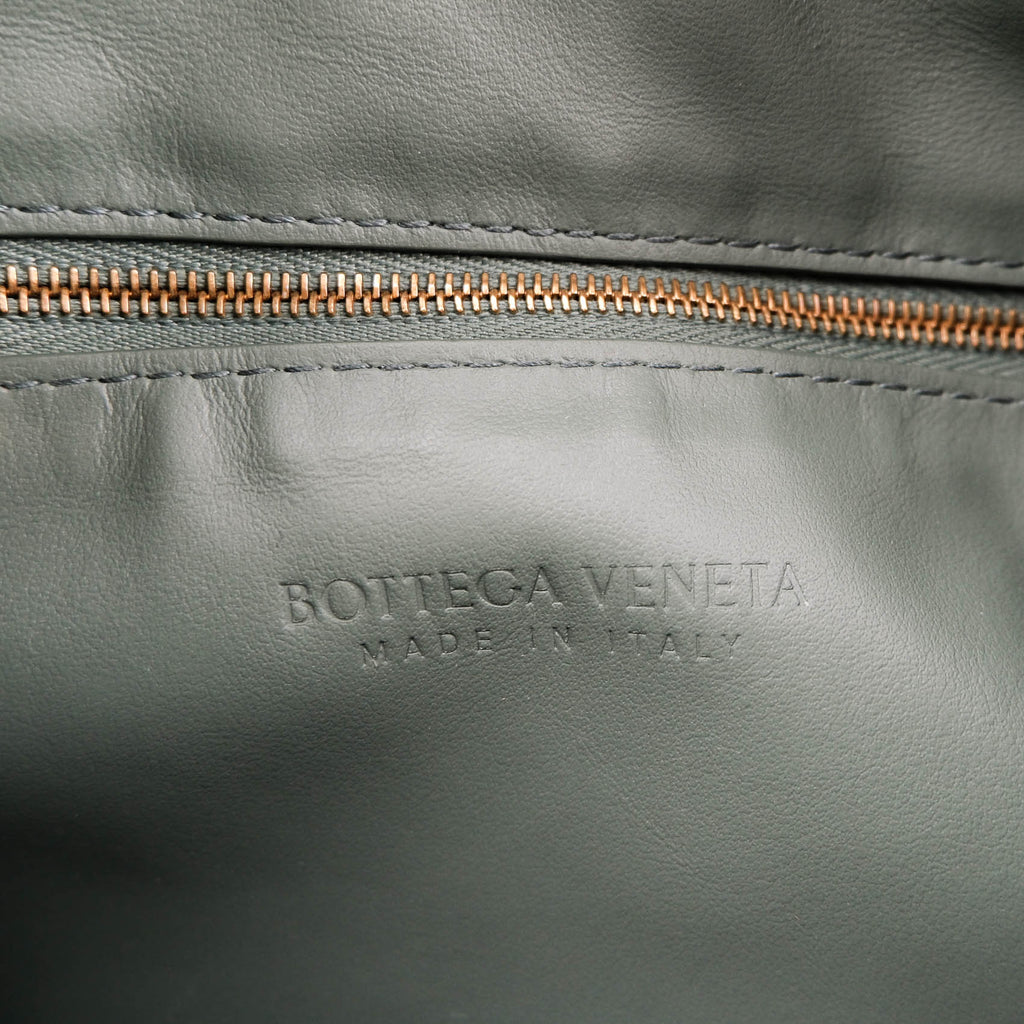 Bottega Veneta Small Hop Bag in Aloe Green Intrecciato Leather