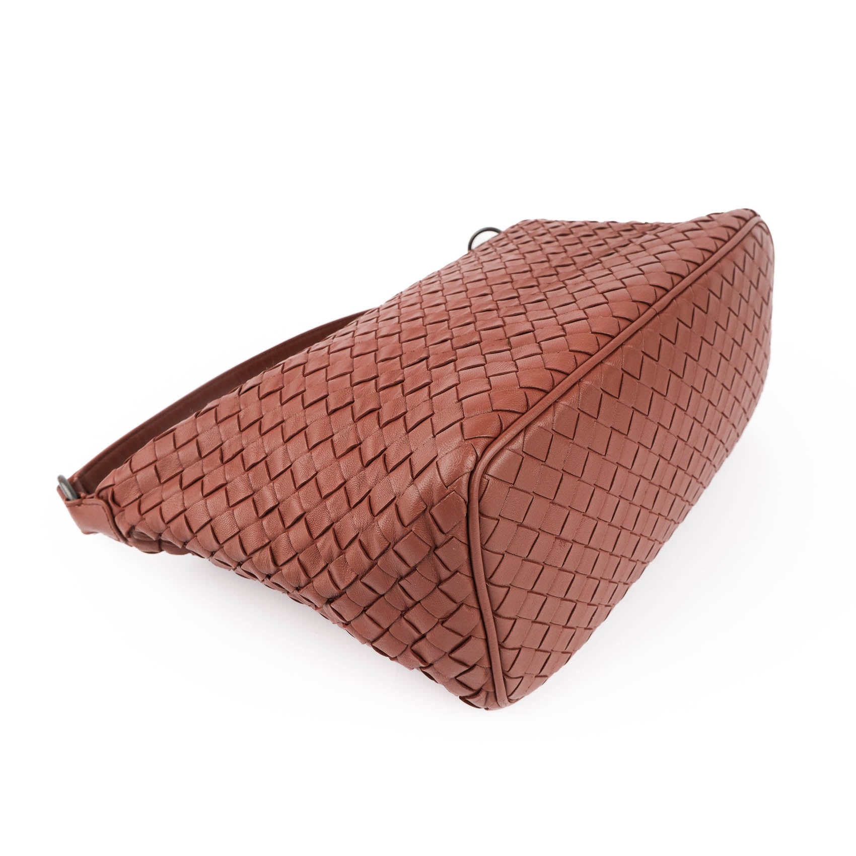 Bottega Veneta Intrecciato Nappa Leather Shoulder Bag – Terracotta Brown
