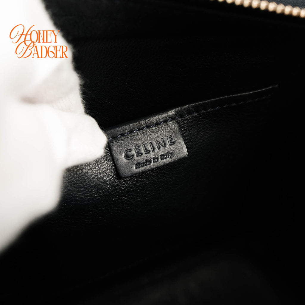 Celine Tricolor Leather & Suede Luggage Nano Shopper