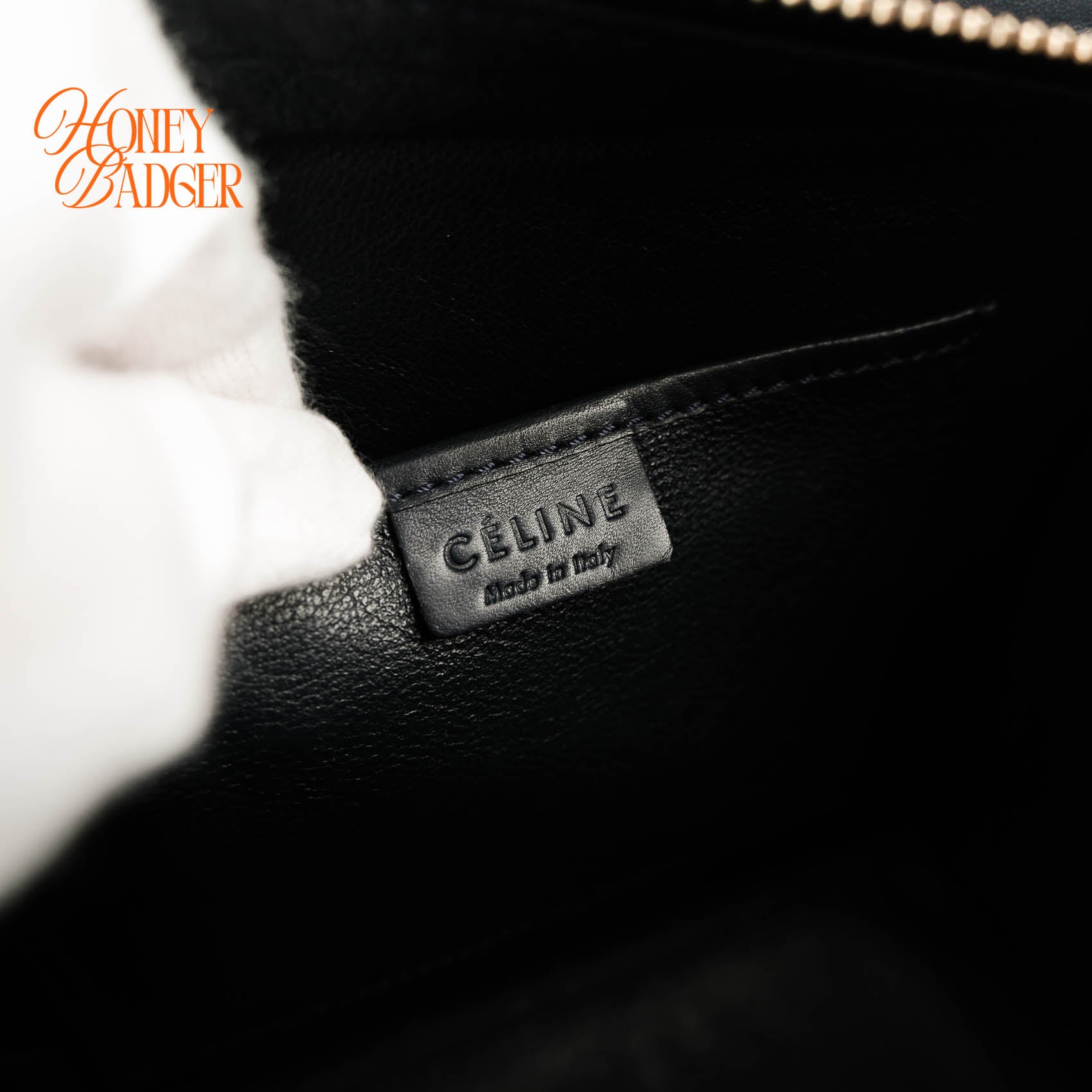 Celine Tricolor Leather & Suede Luggage Nano Shopper