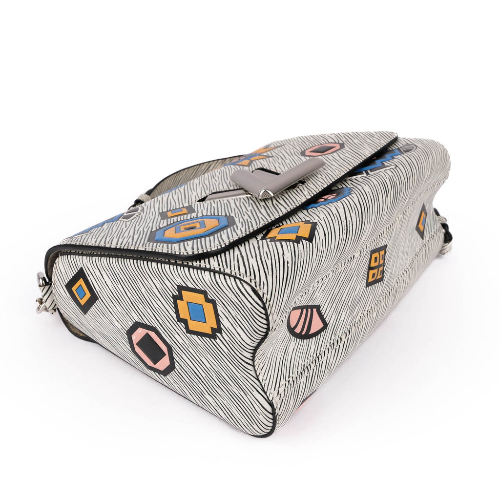 Louis Vuitton Twist MM White Multicolor Epi Tribal Mask FW15 M50122