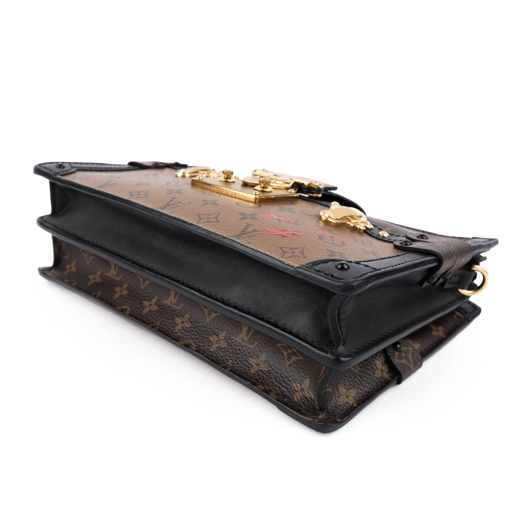 Louis Vuitton Reverse Monogram Trunk Clutch Crossbody Bag