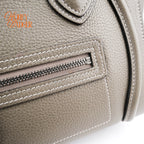 Celine Luggage Nano Grained Calfskin Taupe Rank A