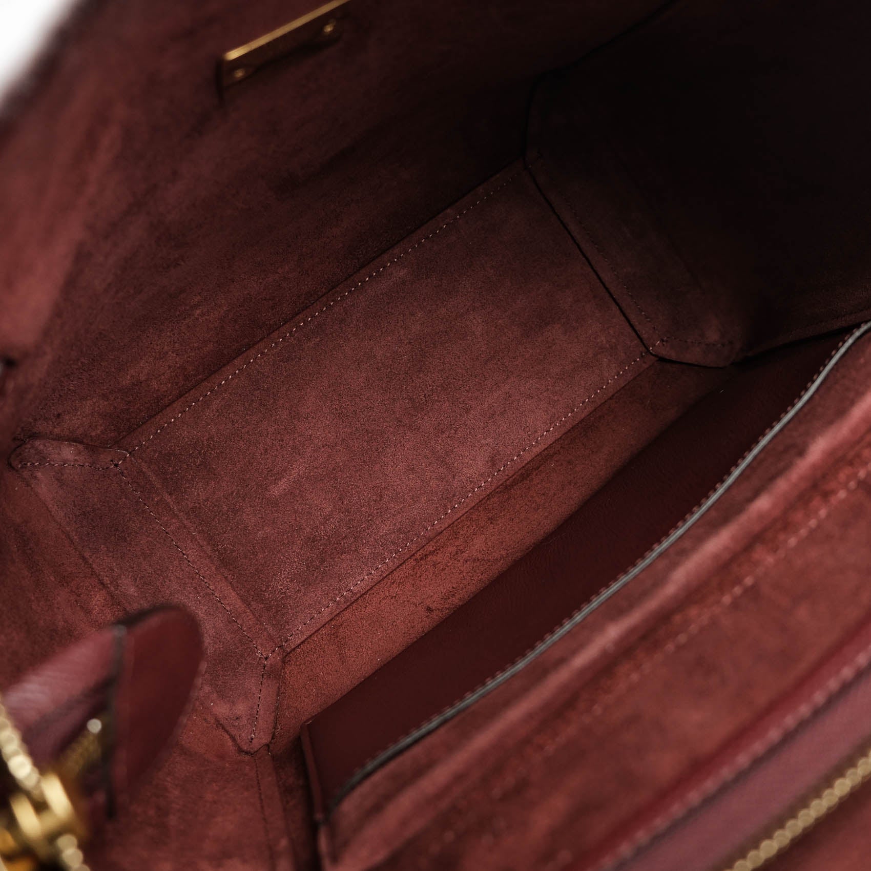 CELINE Micro Belt Bag in Grained Calfskin Burgundy