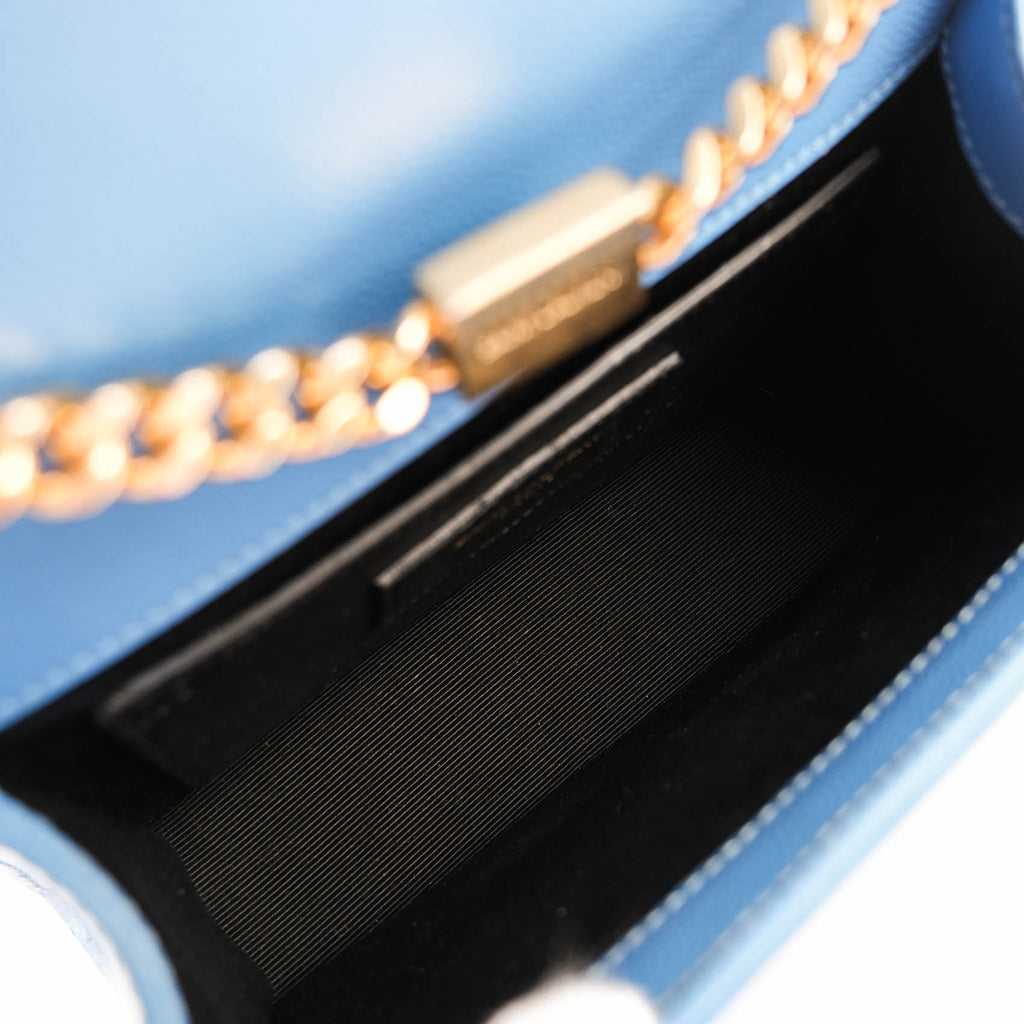 Saint Laurent Monogram Kate Mini Leather Shoulder Bag - Royal Blue