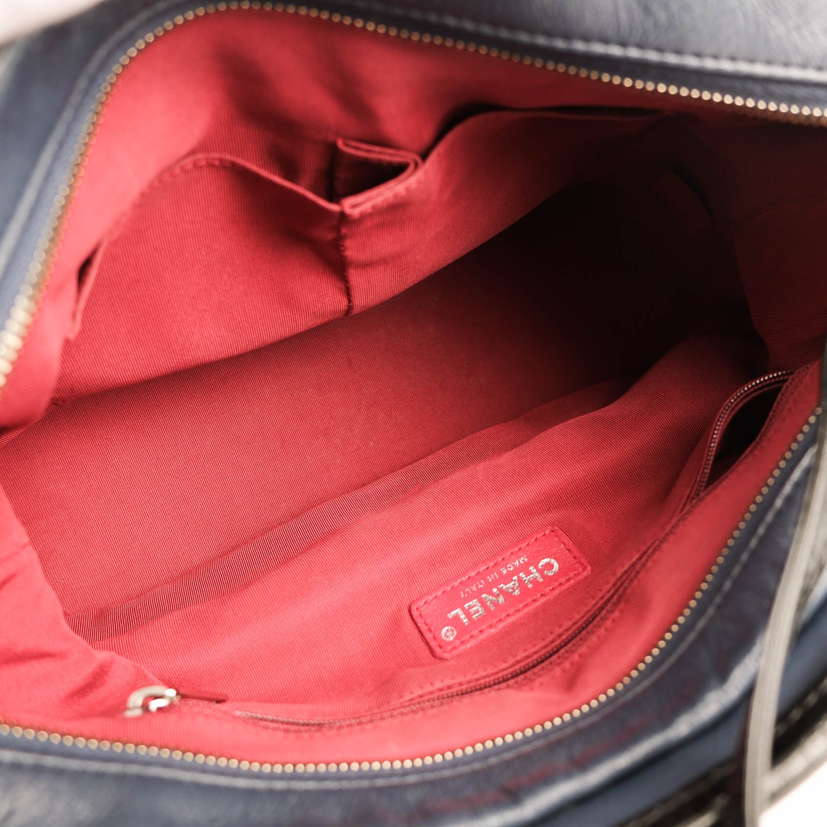 Chanel Gabrielle Medium Hobo Bag Navy Blue & Black Aged Calfskin AS1521