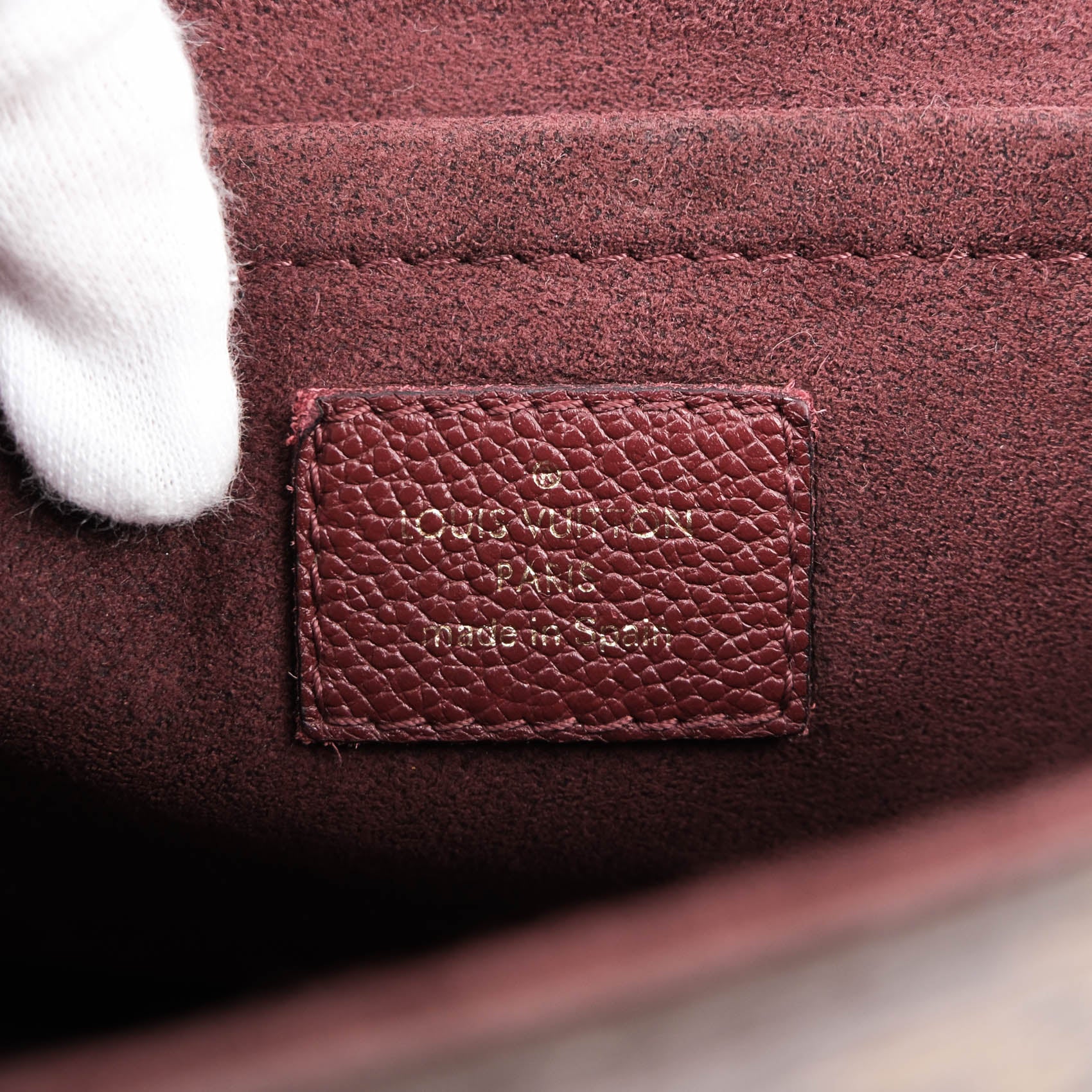Louis Vuitton Saint Placide Monogram Canvas and Grain Leather in Bordeaux M43715