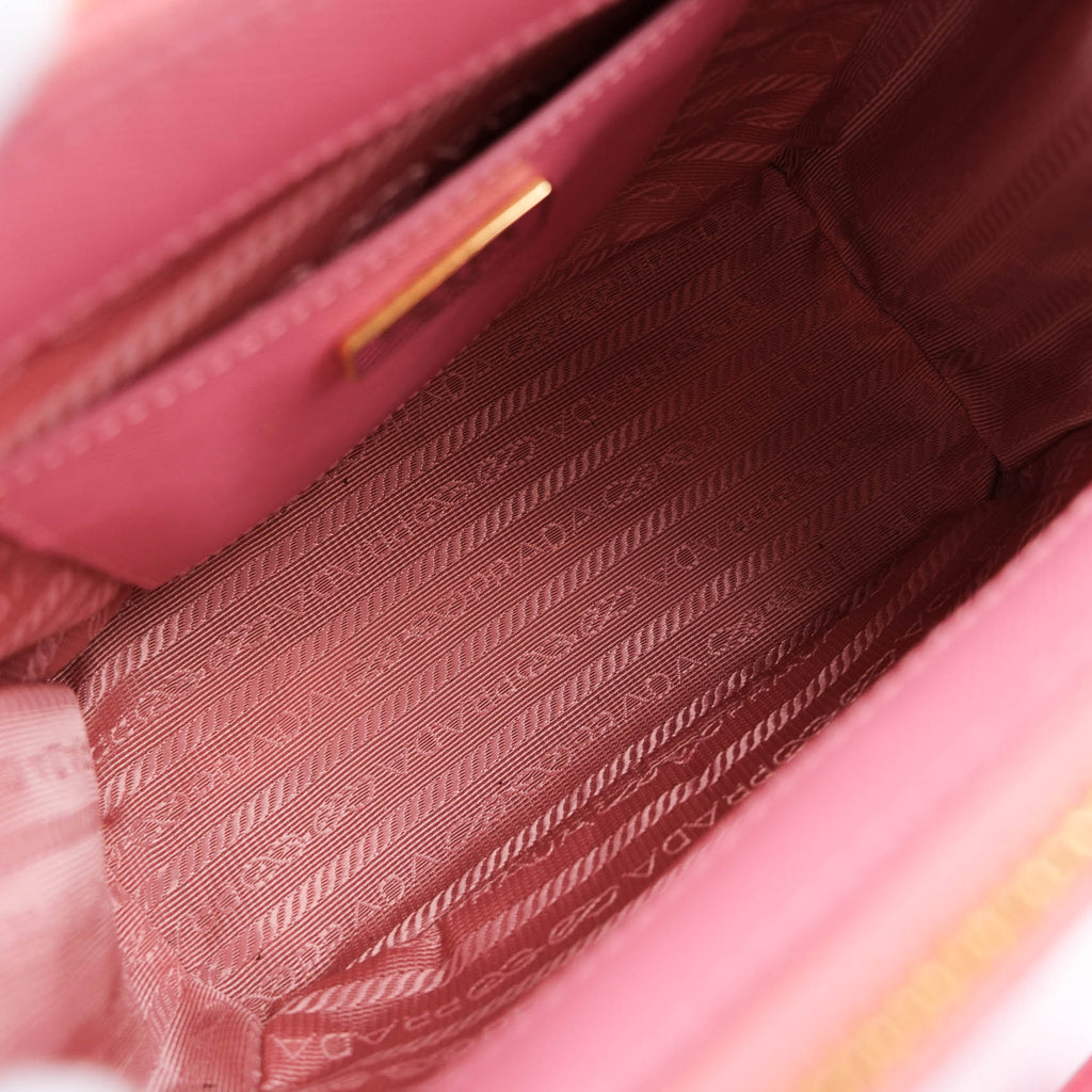 Prada Saffiano Lux Leather 2-Way Handbag - Pink