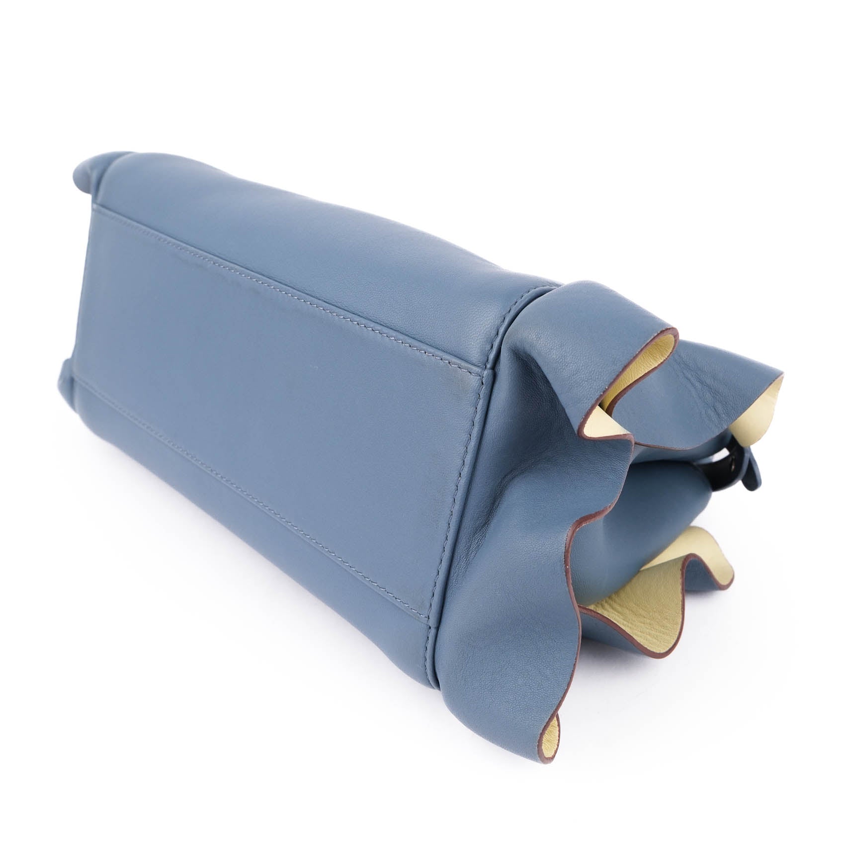 Fendi Mini Peekaboo Leather 2‑Way Handbag – Blue (8BN244)