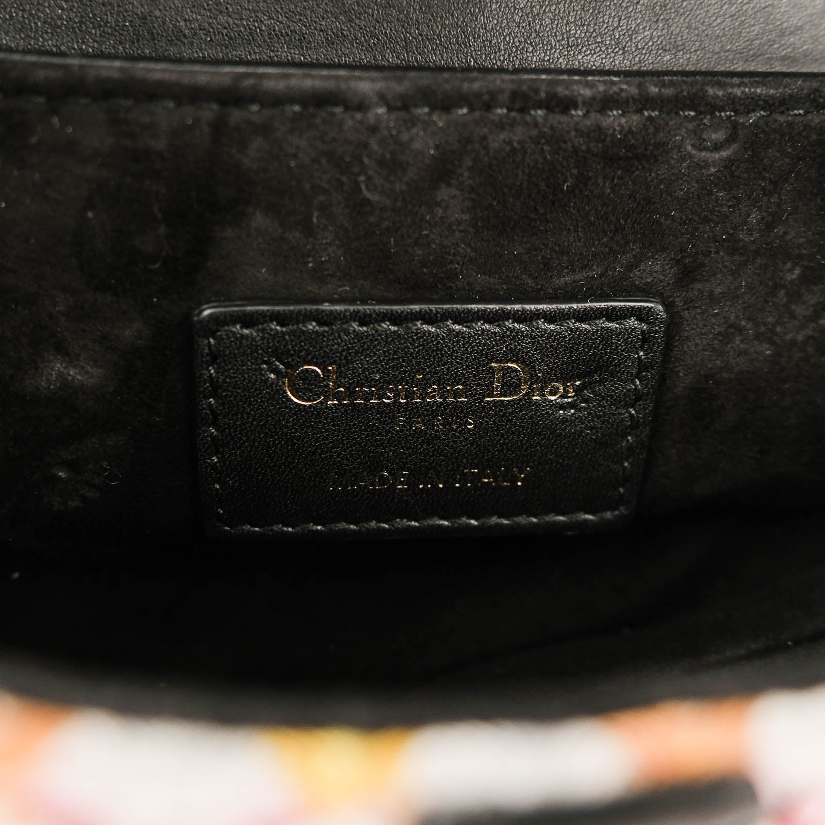 Christian Dior Beaded Saddle Bag with Embroidered Strap