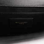 Saint Laurent (YSL) Kate Small Chain Shoulder Bag with Tassel in Black Smooth Leather 354121