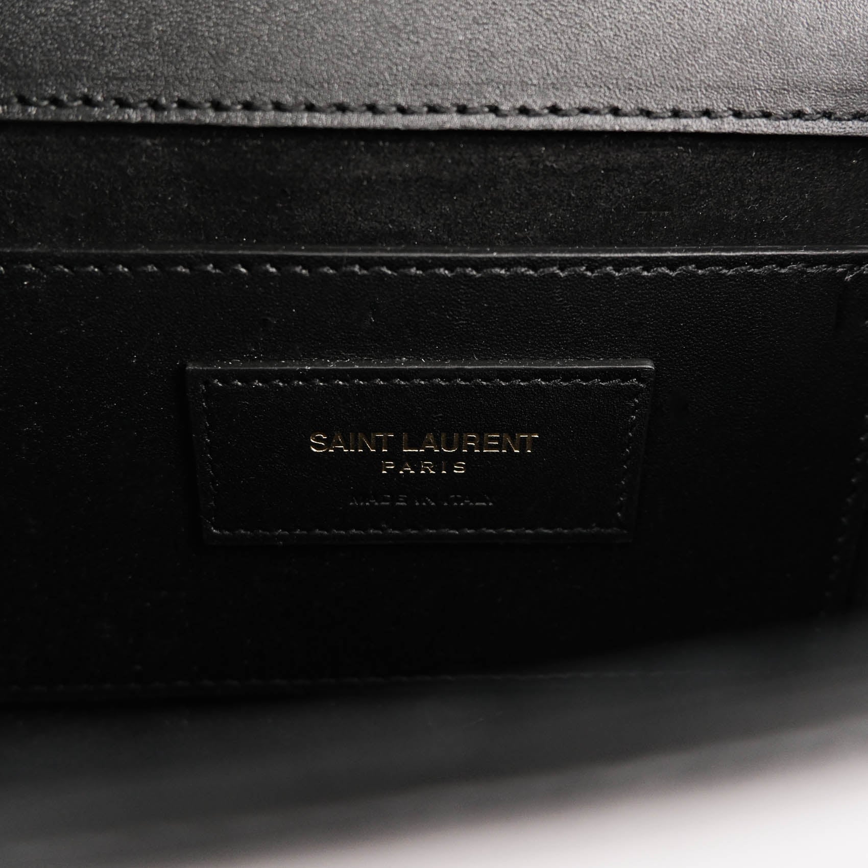 Saint Laurent (YSL) Kate Small Chain Shoulder Bag with Tassel in Black Smooth Leather 354121