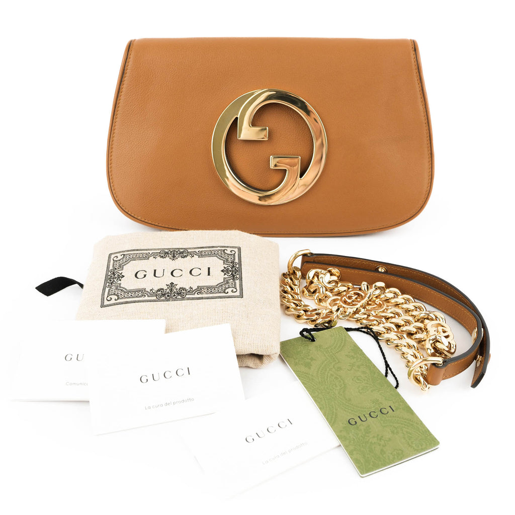 Gucci Blondie small shoulder bag in brown leather