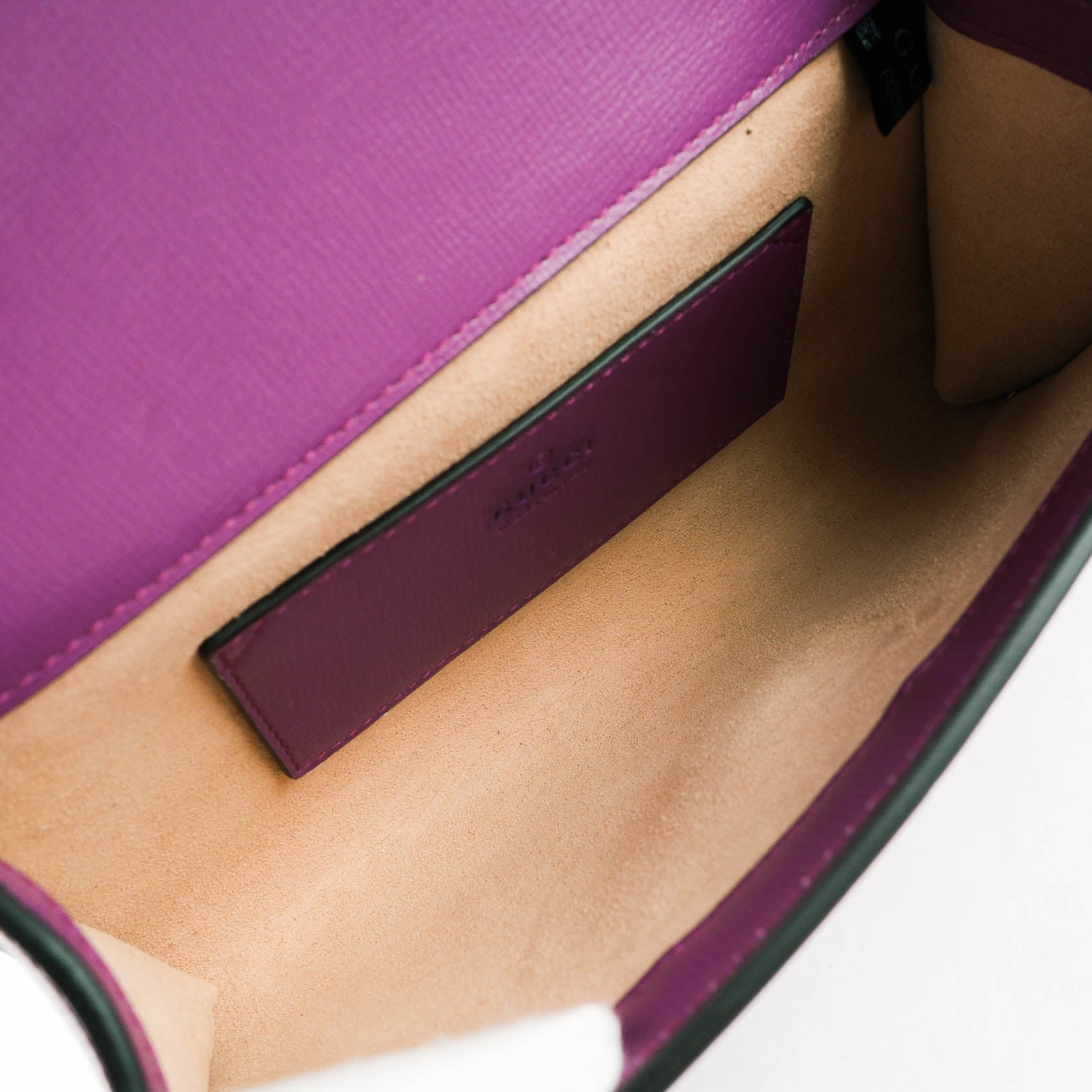 Gucci Horsebit 1955 Mini Shoulder Bag in Purple Leather