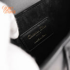 Dior Small Saddle Bag Black Smooth Calfskin Shoulder Bag Antique Gold Hardware