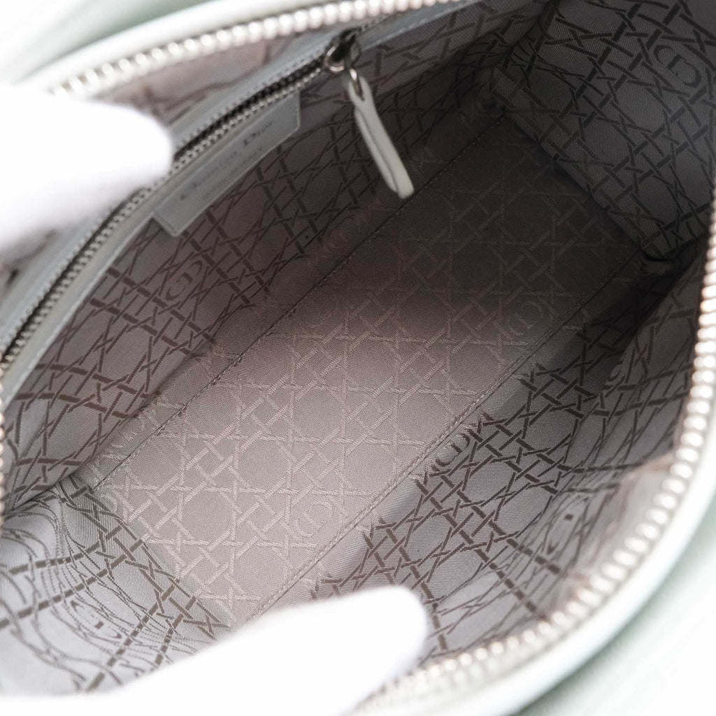 Christian Dior Lady Dior Medium Bag Cannage Lambskin Light Green Leather