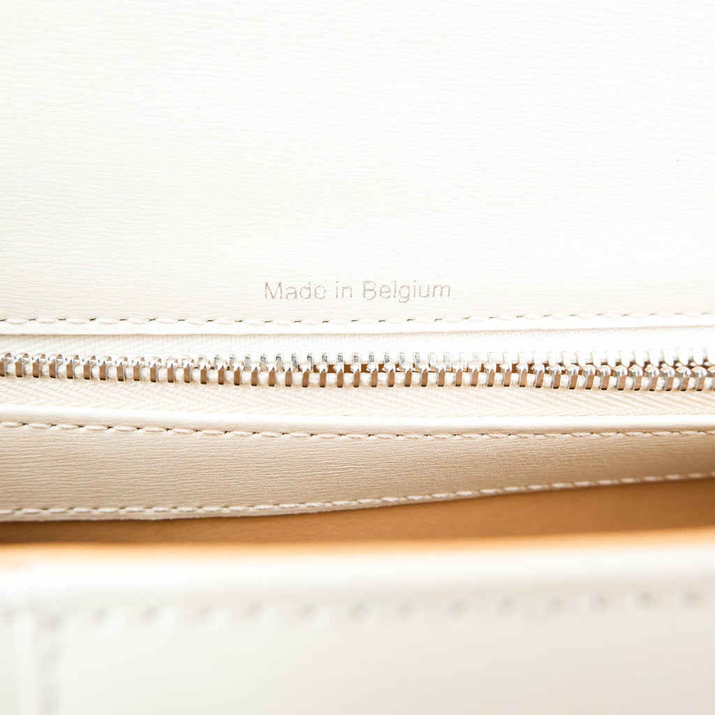 Delvaux Brillant MM (Medium) in White Leather
