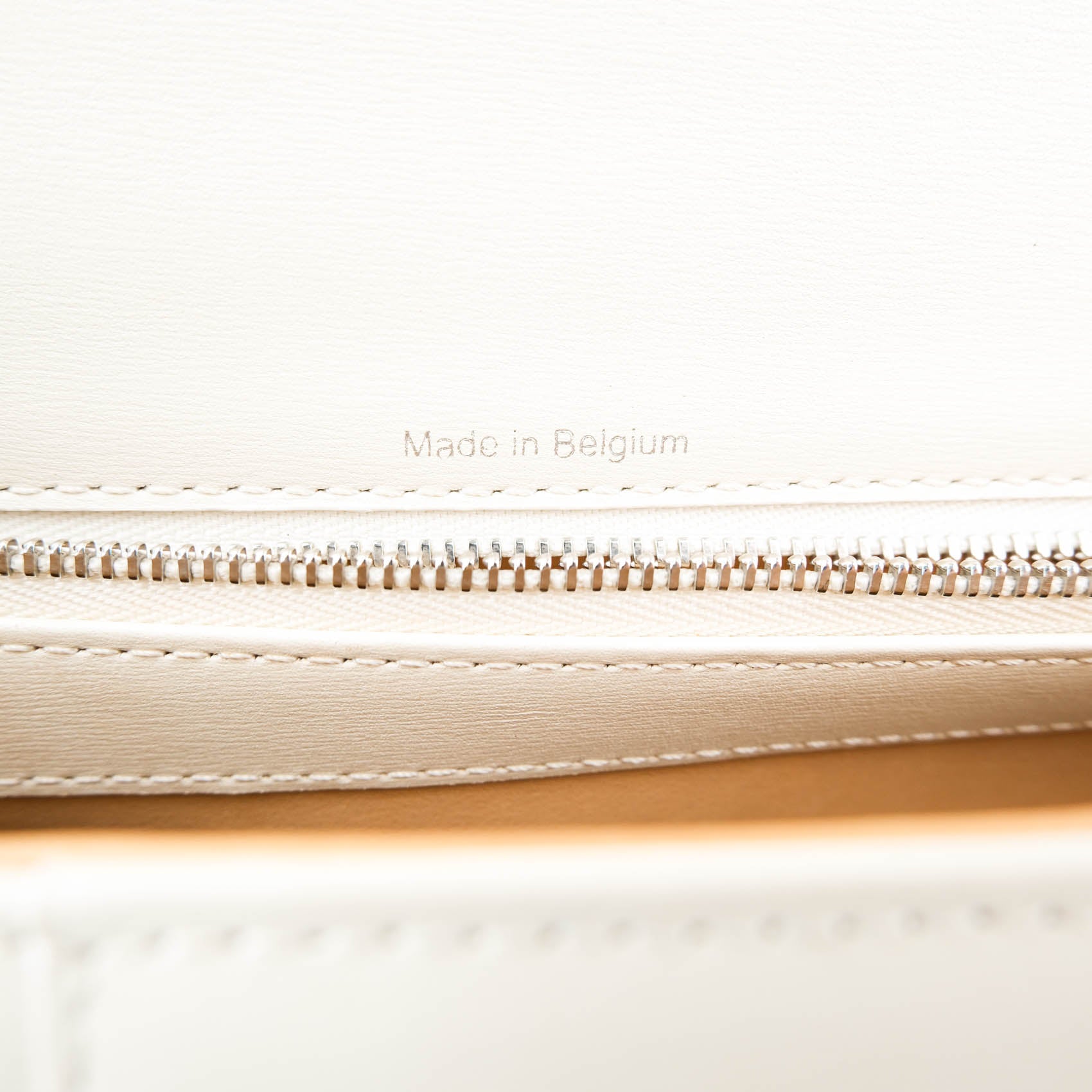 Delvaux Brillant MM (Medium) in White Leather