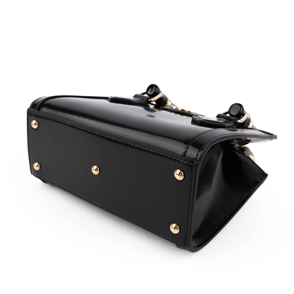 Gucci Diana Mini Bag – Black Patent Leather & Leather Handles