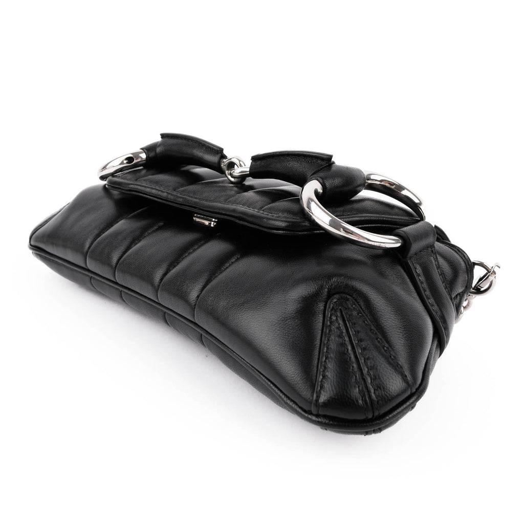 Gucci Small Horsebit Chain Shoulder Bag Black