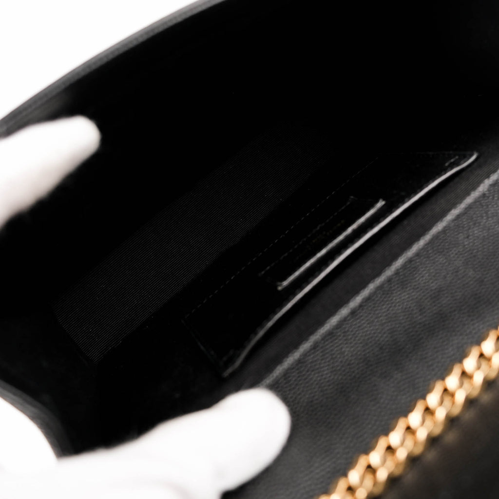 Saint Laurent Kate Medium - Star Monogram Black Grain de Poudre