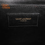 Saint Laurent Suede Star Studded Small Kate Chain Bag - Black