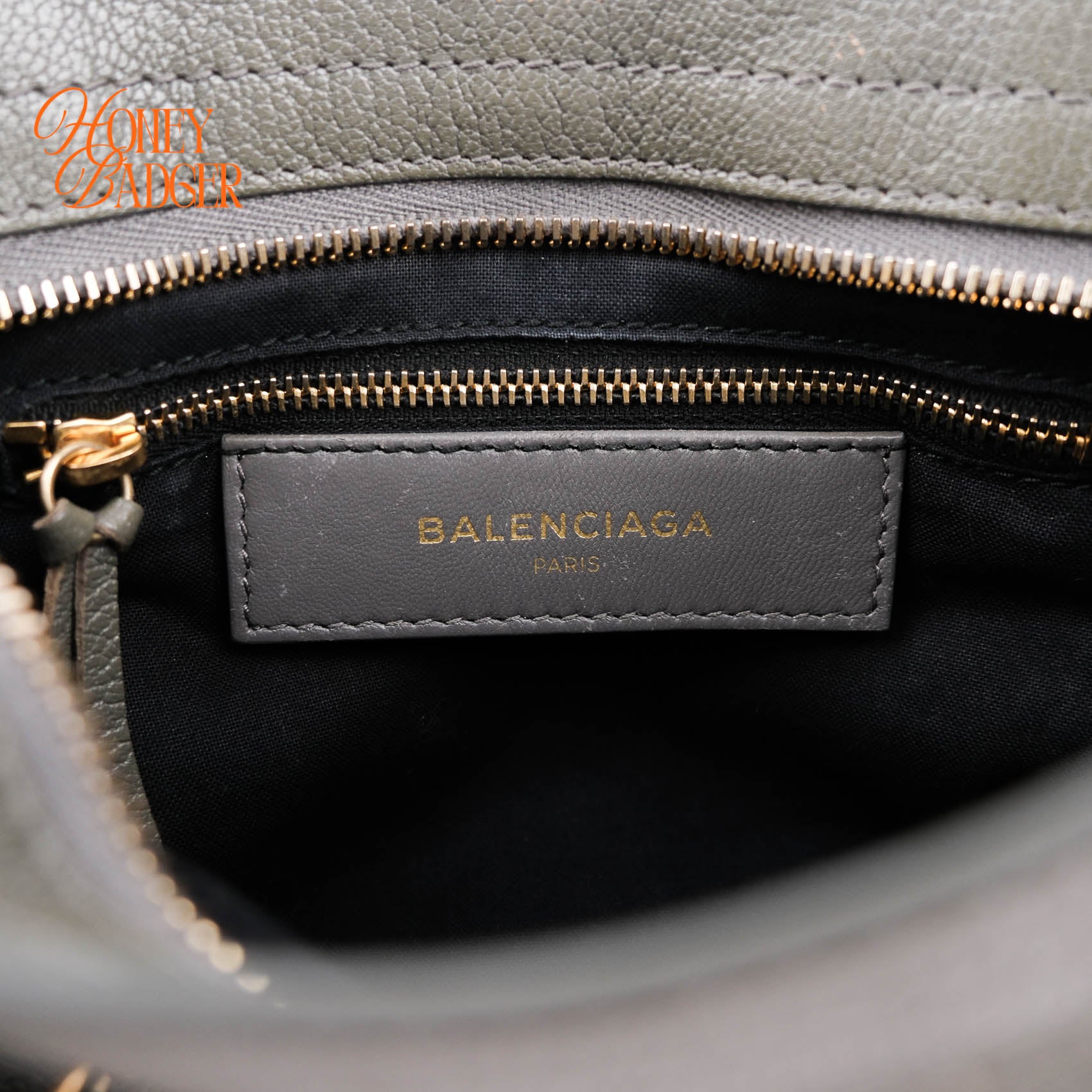 Balenciaga Metallic Edge Mini City Gray Leather Gold Hardware 2WAY Bag 390160
