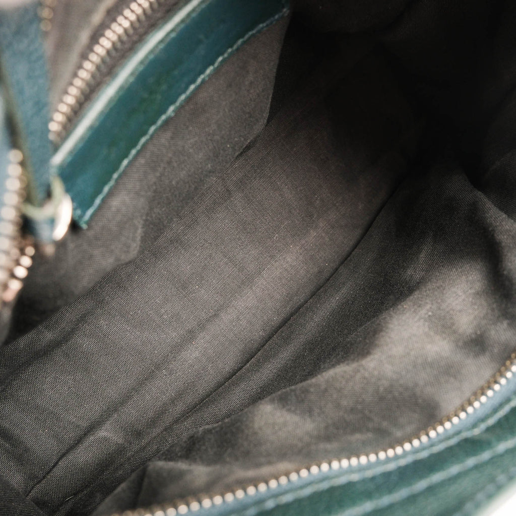 Balenciaga Classic Metallic Edge Mini City Leather 2-Way Handbag Green