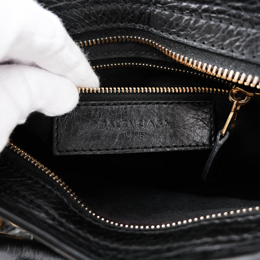 Balenciaga Classic City Mini with Giant 12 Gold Hardware (Black Lambskin)