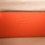 GUCCI Horsebit Mini Shoulder Bag Orange Leather Monochrome 2-Way