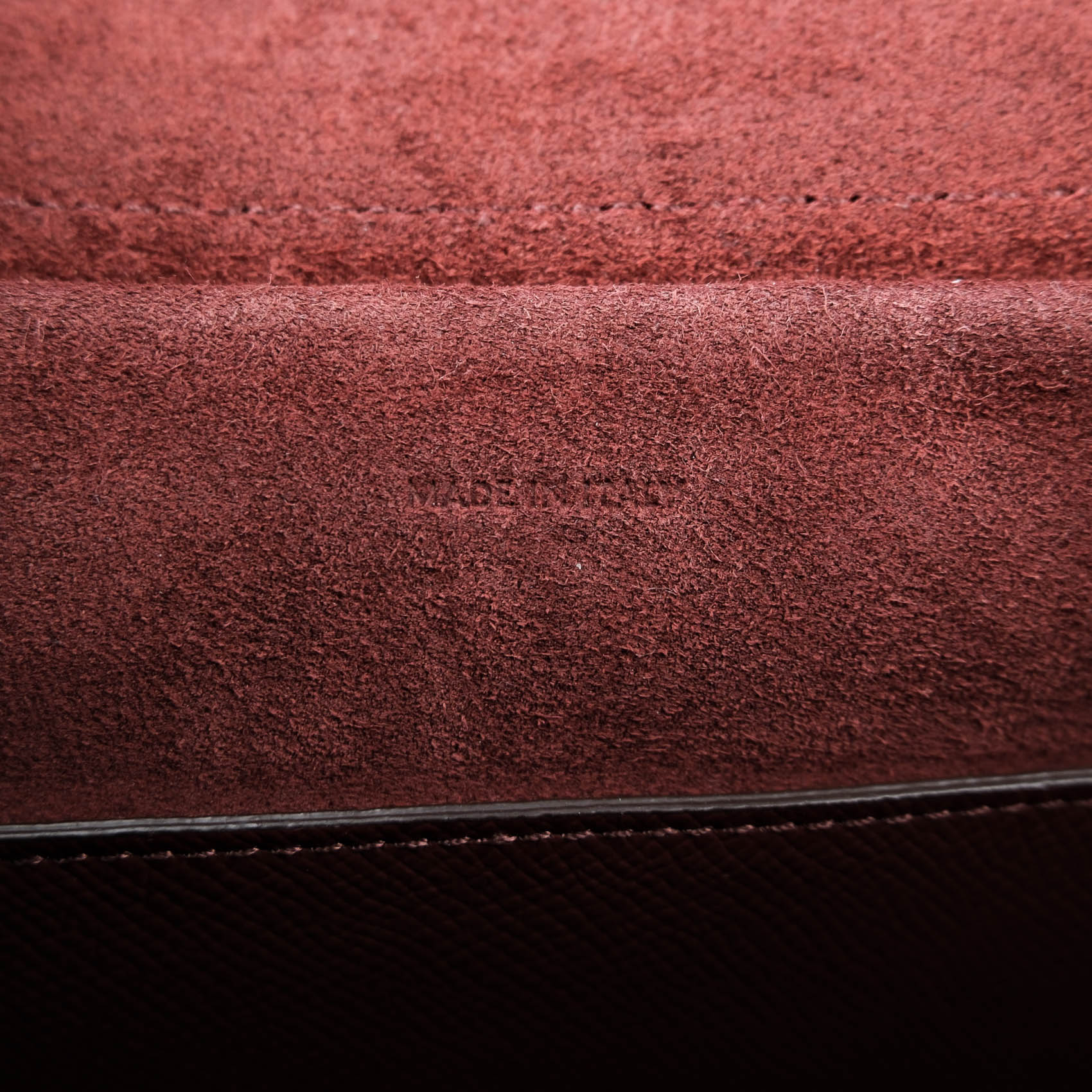 CELINE Micro Belt Bag in Grained Calfskin Burgundy