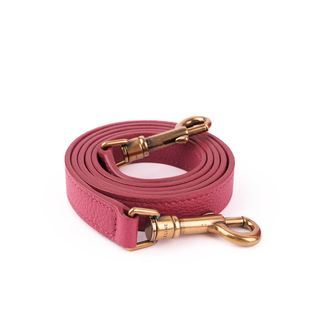 CELINE Nano Luggage Bag in Drummed Calfskin - Pink (2019)