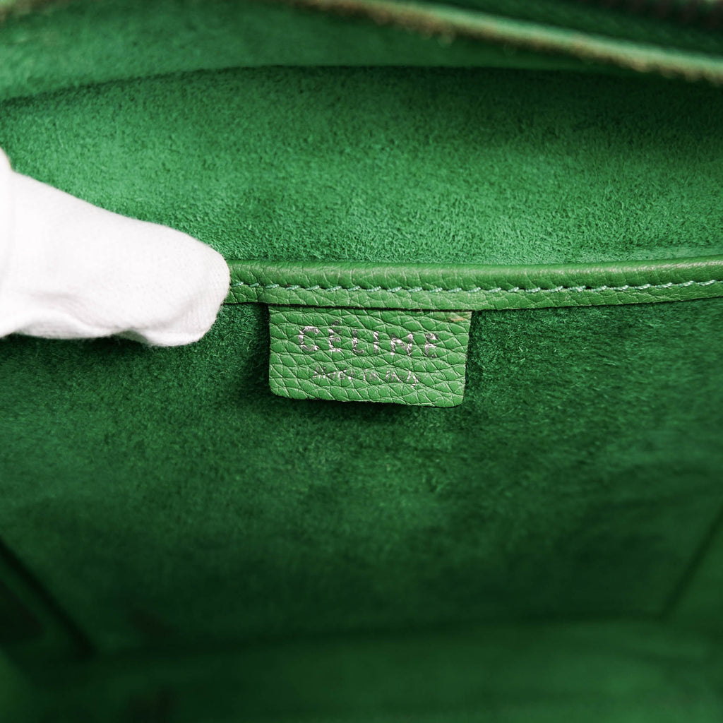 Celine Nano Luggage Bag - Green Drummed Calfskin (Phoebe Philo Era)