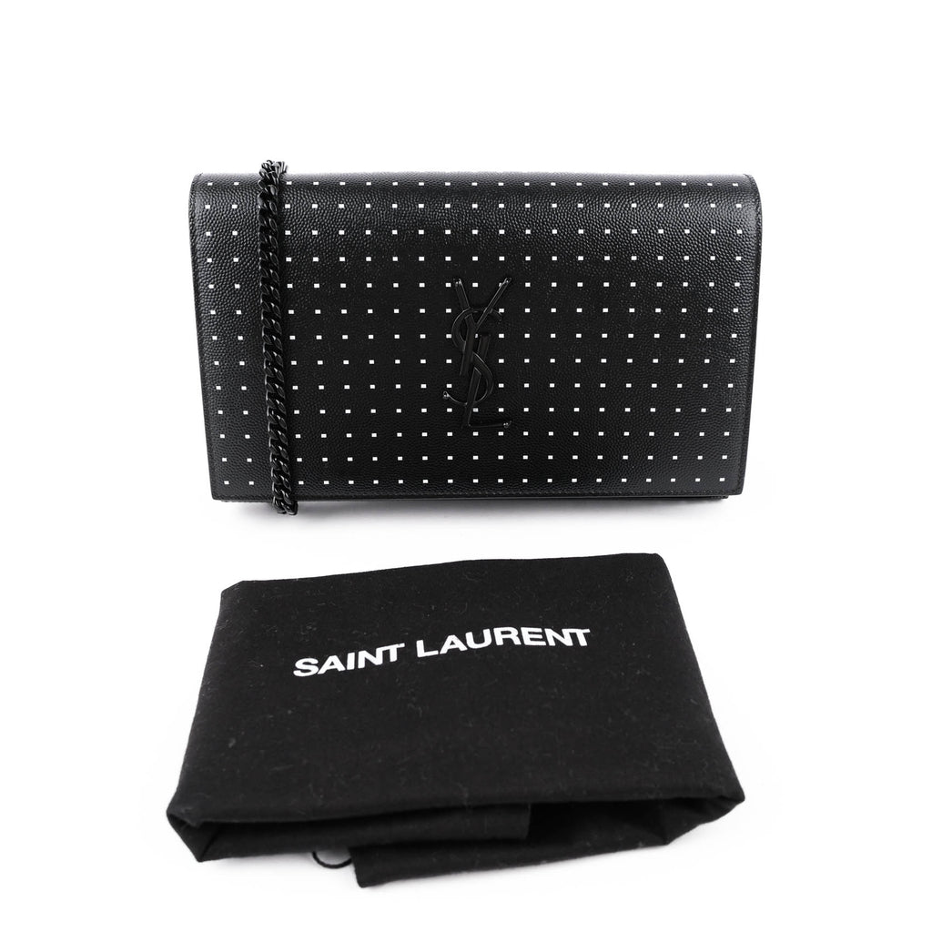 Saint Laurent Kate Medium in Polka Dot Printed Grain de Poudre Leather