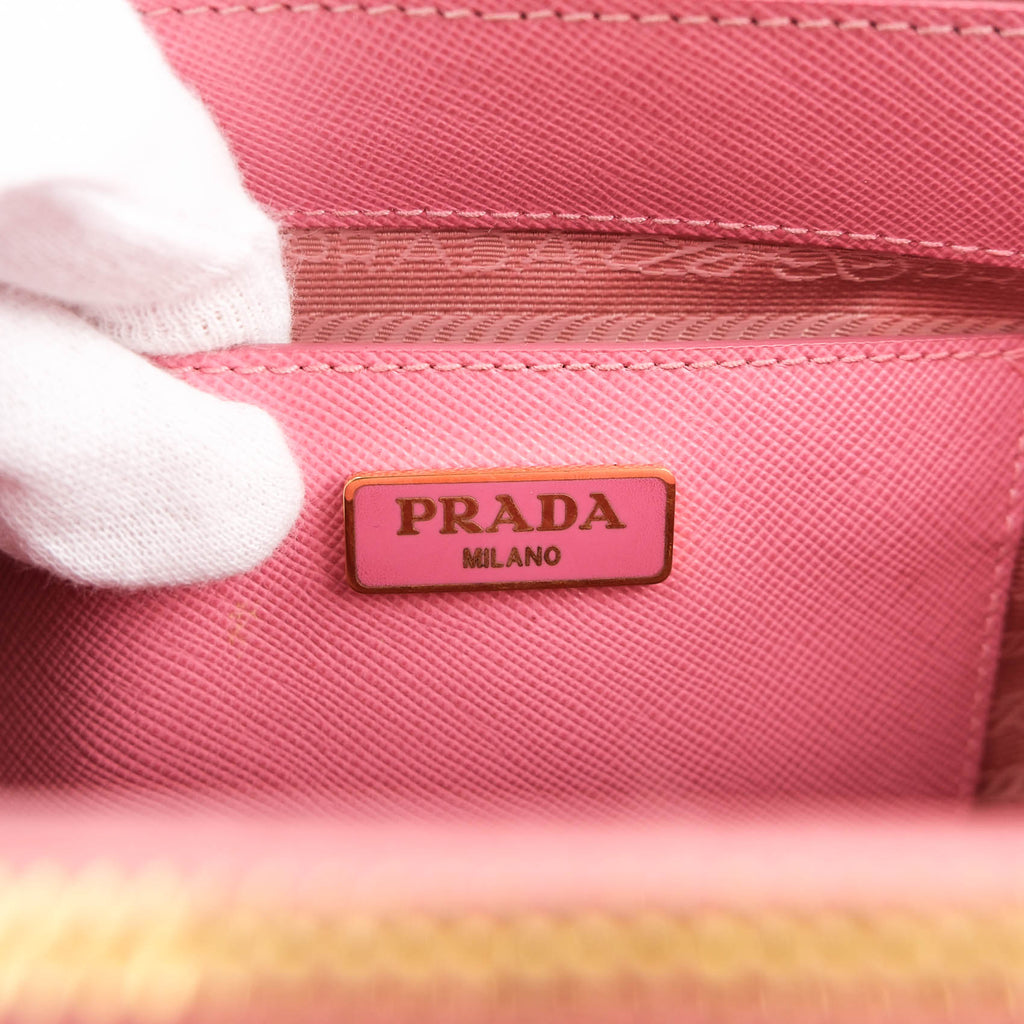 Prada Saffiano Lux Leather 2-Way Handbag - Pink