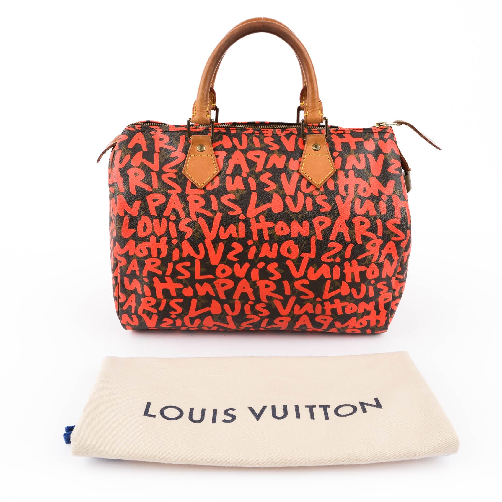 Louis Vuitton Monogram Graffiti Speedy 30 Orange M93705