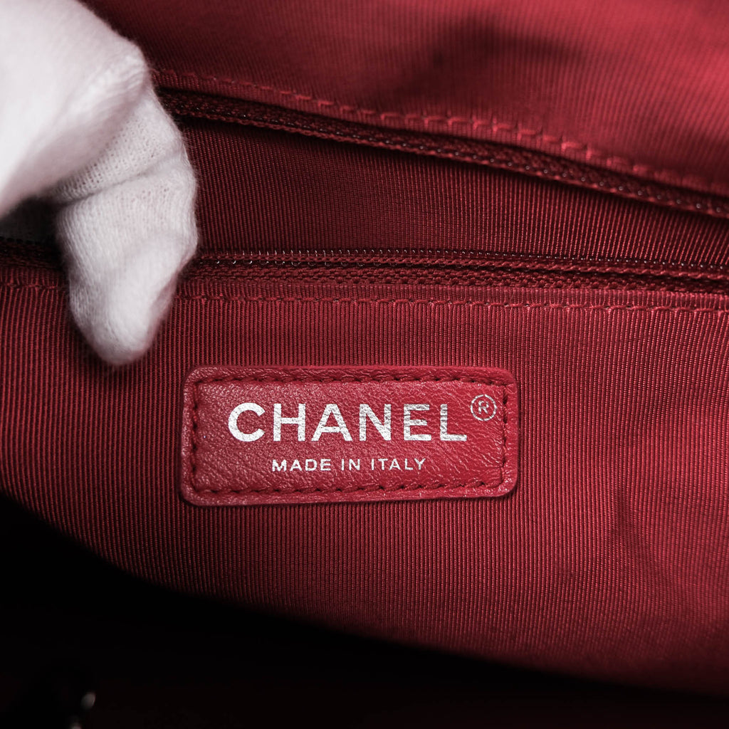 Chanel Medium Gabrielle Hobo Bag in Black Felt and Calfskin